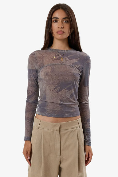 Thrills - In Formation Mesh Top - Graphite - Front