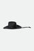 Brixton - Austin Straw Cowboy Hat - Black - Side