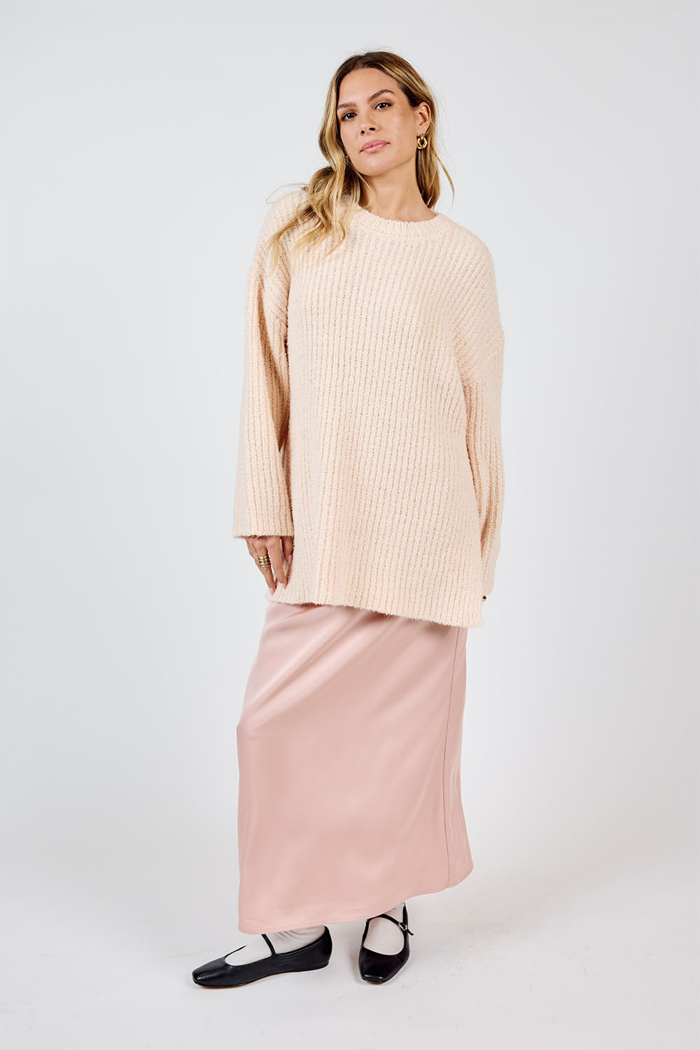 Sadie & Sage - Your Needs Ribbed Sweater - Cream