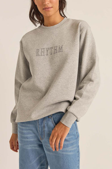 Rhythm - Flagship Boyfriend Crew - Grey Heather - Front