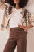 Marine Layer - Bridget Crop Pant - Pinecone - Detail