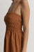 Rhythm - Classic Shirred Mini Dress - Caramel - Detail