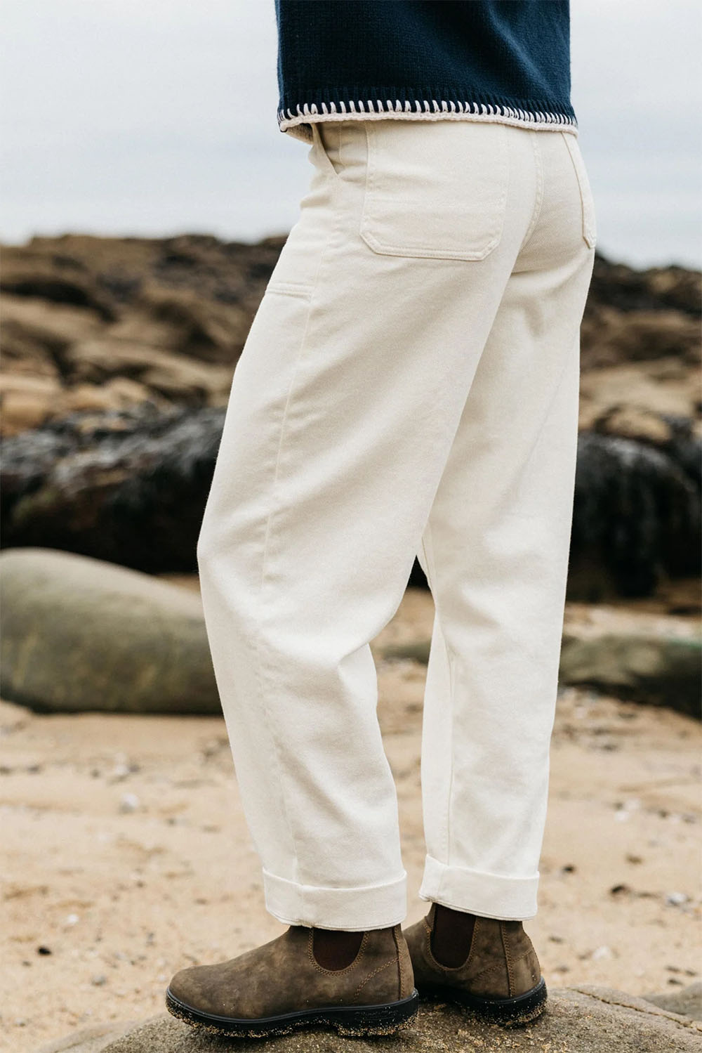 Finisterre - Yarrel Trouser - Ecru - Back