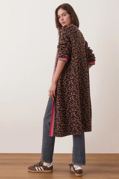 Marine Layer - Sweater Coat - Leopard - Back