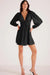 Mink Pink - Gwen Plisse Mini Dress - Black - Front