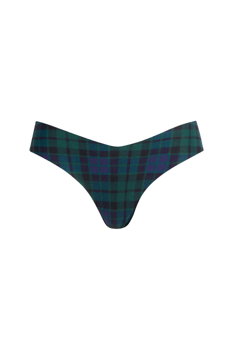 Commando - Classic Mid-Rise Thong - Tartan Plaid