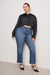 Good American - Good Curve Straight Jeans - Indigo - Front