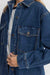 Rhythm - Oversized Denim Shacket - Dark Wash - Detail