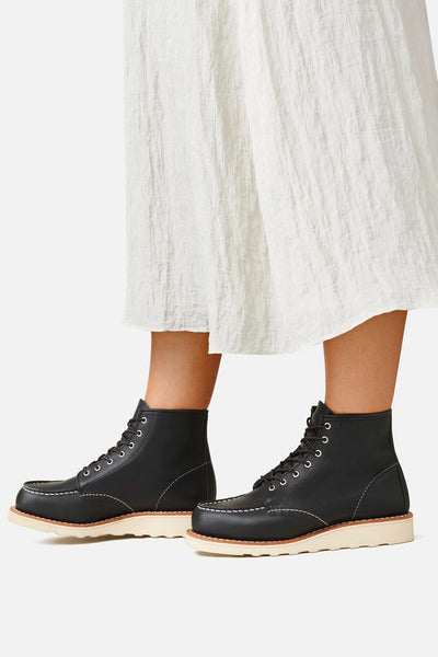 Moc toe heeled ankle boots